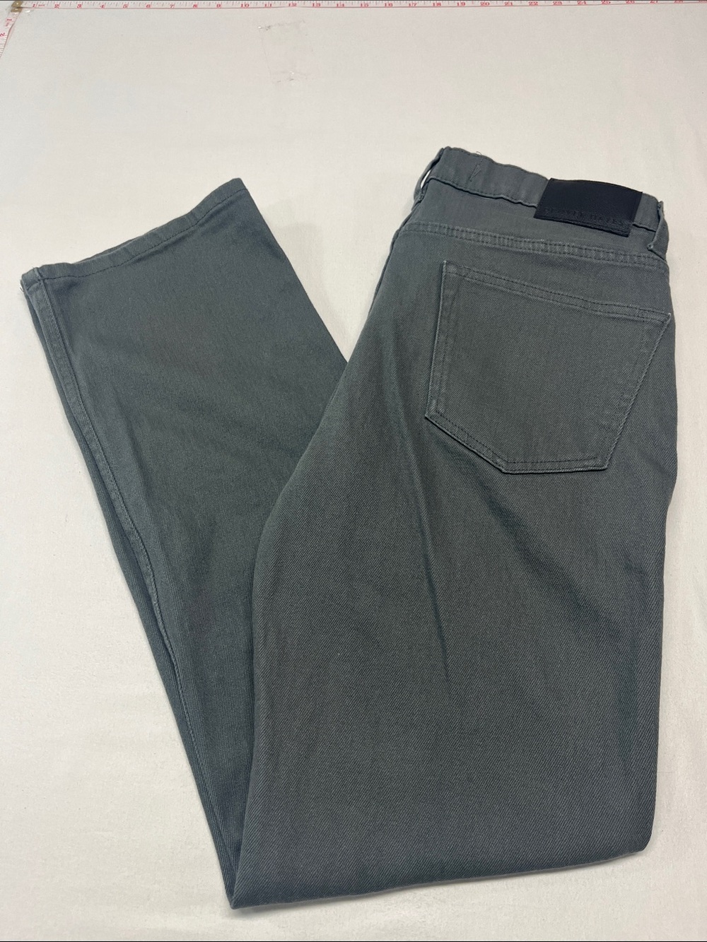 Denver Hayes Men's Straight Leg Pants Grey 5-Pocket Stretch Chino 34x32